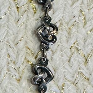 James Avery Silver Heart Link Bracelet